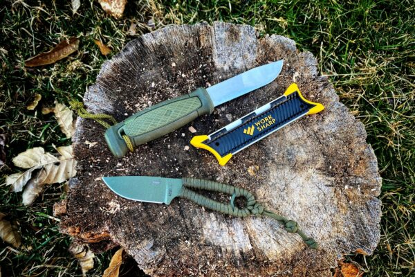 Knives and sharpener